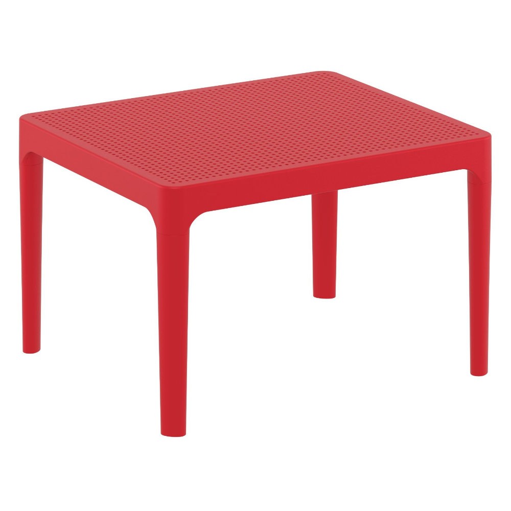 Sky Resin Outdoor Side Table Red ISP109RED CozyDays