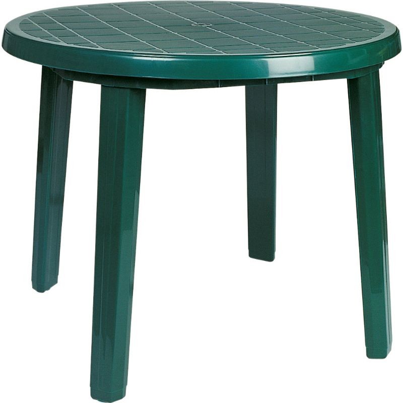 Sunny Resin Round Dining Table 35 inch Green ISP125-GRE | CozyDays