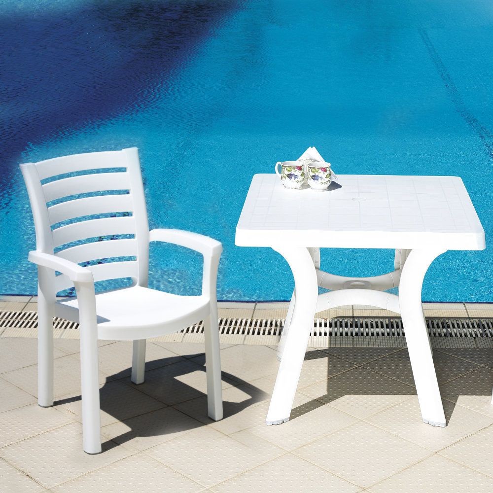 Sunshine Marina Resin Dining Set 5 piece ISP016S4PWHI CozyDays