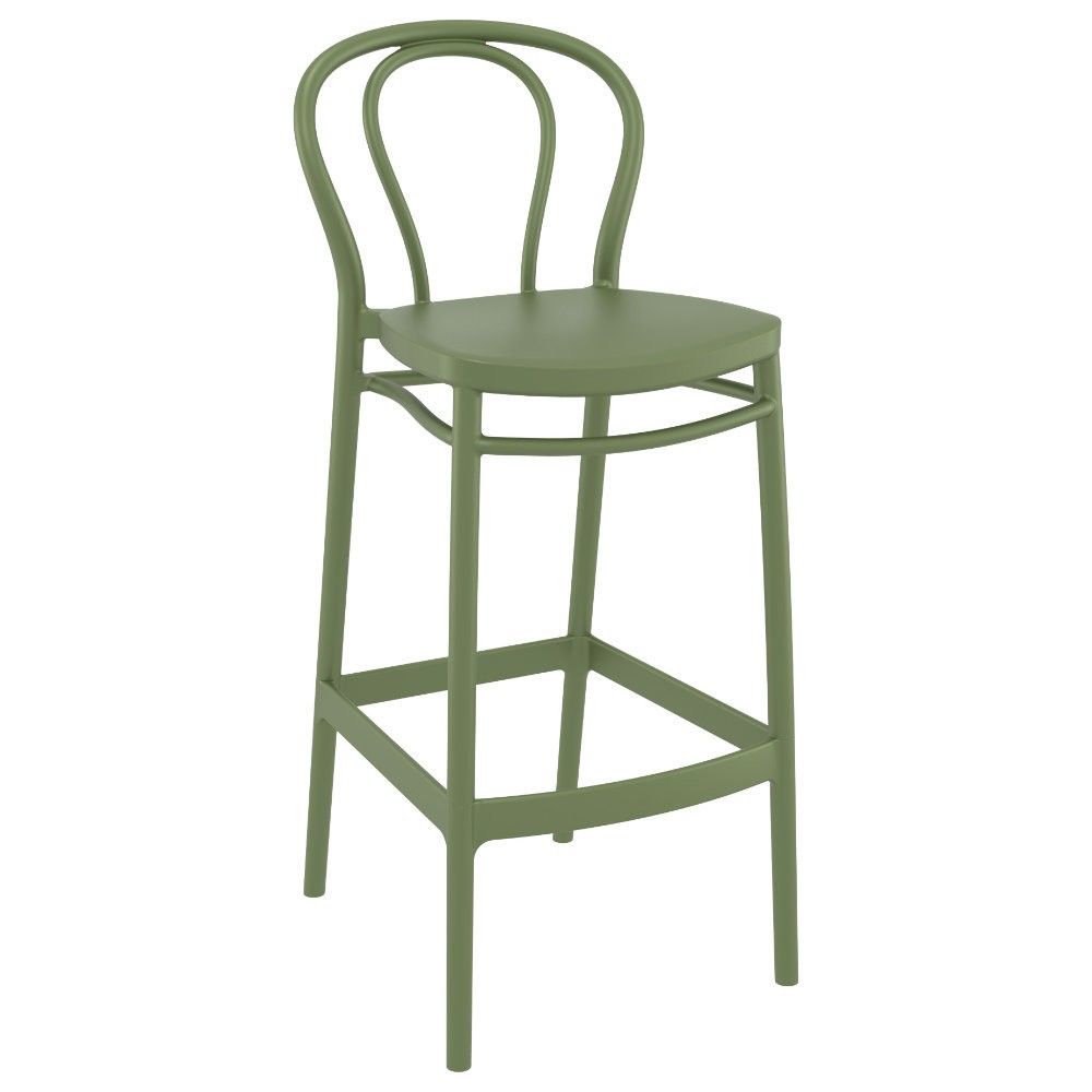 Victor Outdoor Bar Stool Olive Green ISP262OLG CozyDays