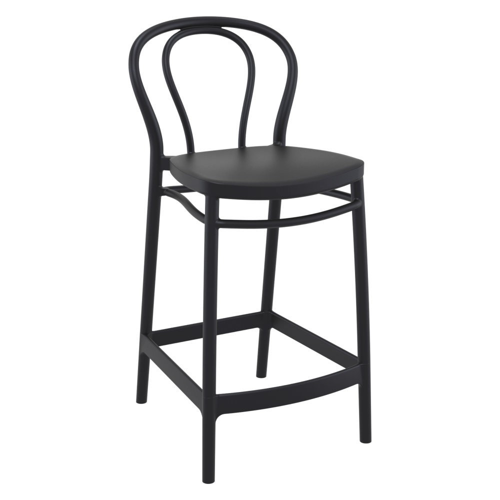Victor Outdoor Counter Stool Black ISP261BLA CozyDays