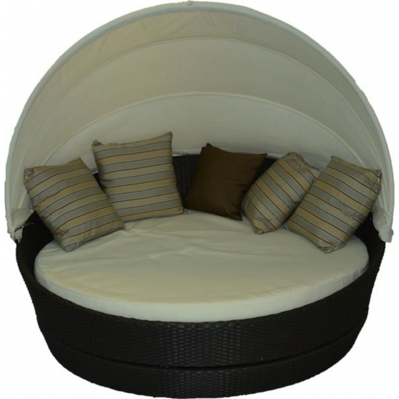 Jaavan Round Outdoor Daybed with Canopy JA118 CozyDays