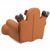 Brown Kids Monkey Rocker Chair and Footrest HR-30-GG #4