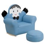 Blue Kids Little Boy Rocker Chair and Footrest HR-28-GG