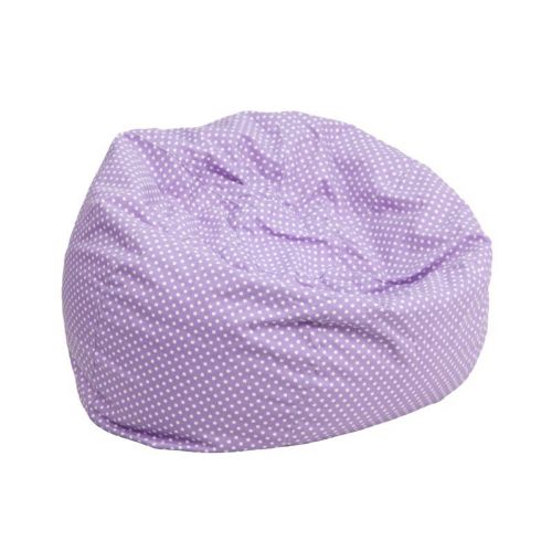 Small Kids Bean Bag Cchair Lavender with White Dots DG-BEAN-SMALL-DOT-PUR-GG