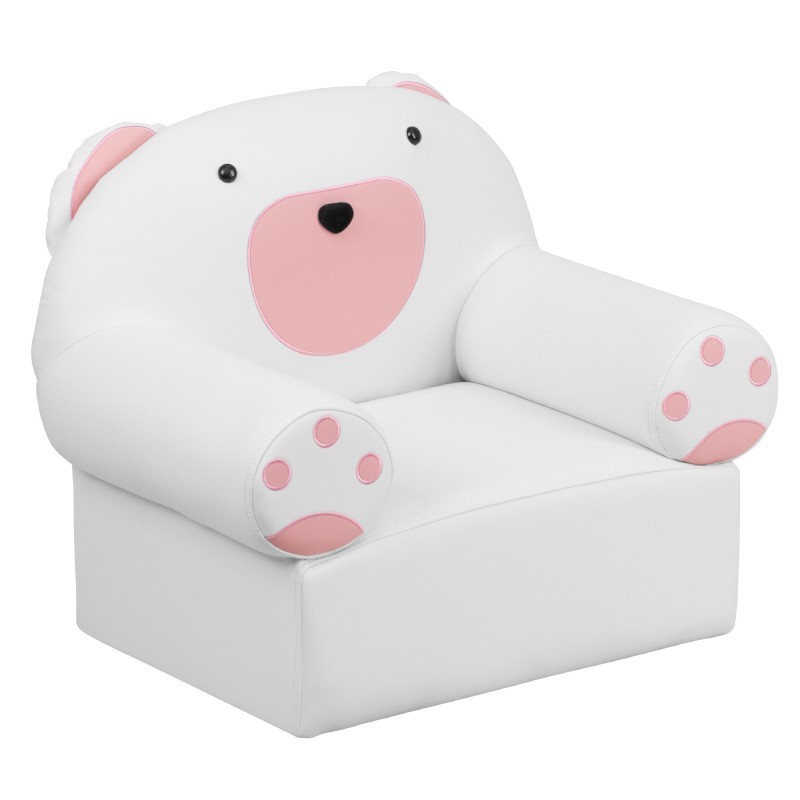 White Kids Bear Chair HR17GG CozyDays