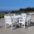 Bradley Classic 7-Piece Wood Outdoor Patio Dining Set with 6 Chairs - White V1337SET7