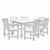Bradley Classic 7-Piece Wood Outdoor Patio Dining Set with rectangle Table - White V1336SET7 #2