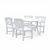 Bradley Contoured 5-Piece Wood Patio Dining Set with 4 Chairs - White V1337SET8 #2