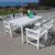 Bradley Contoured 5-Piece Wood Patio Dining Set with Rectangle Table - White V1336SET2