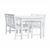 Bradley Diamond 3-Piece Wood Patio Rectangular Table Dining Set - White V1336SET31 #3