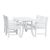 Bradley Diamond 4-Piece Wood Patio Curvy Legs Table Dining Set - White V1337SET29