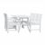 Bradley Diamond 4-Piece Wood Patio Curvy Legs Table Dining Set - White V1337SET31 #3
