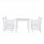 Bradley Diamond 5-Piece Wood Patio Rectangular Table Dining Set - White V1336SET26 #2