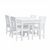 Bradley Diamond 5-Piece Wood Patio Rectangular Table Dining Set - White V1336SET26 #5