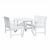 Bradley Diamond Wood Patio Medium Bench Dining Set 3 Piece - White V1337SET32 #2