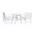 Bradley Diamond Wood Patio Medium Bench Dining Set 3 Piece - White V1337SET32