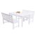 Bradley Modern Outdoor 4-Piece Wood Patio Dining Set with 4-foot Bench - White V1336SET22
