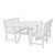 Bradley Modern Outdoor 4-Piece Wood Patio Dining Set with 4-foot Bench - White V1337SET20