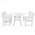 Bradley Modern Outdoor 4-Piece Wood Patio Dining Set with 5-foot Bench - White V1337SET1 #2