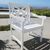 Bradley Modern Outdoor 5-Piece Wood Patio Stacking Table Dining Set - White V1841SET3 #4