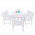Bradley Modern Outdoor 6-Piece Wood Patio Dining Set with 4-foot Bench - White V1336SET23 #2