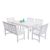 Bradley Modern Outdoor 6-Piece Wood Patio Dining Set with 4-foot Bench - White V1336SET23
