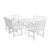 Bradley Modern Outdoor 6-Piece Wood Patio Dining Set with 4-foot Bench - White V1337SET21