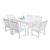 Bradley Modern Outdoor 7-Piece Wood Patio Dining Set - White V1336SET9