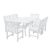 Bradley Modern Outdoor 7-Piece Wood Patio Dining Set - White V1337SET3