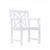 Bradley Modern Outdoor Patio Wood 3-Piece Conversation Set - White V1844SET3 #4
