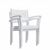 Bradley Outdoor Patio Wood 5-Piece Dining Set with Stacking Chairs - White V1336SET24 #4