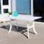 Bradley Outdoor Patio Wood 7-Piece Dining Set with Stacking Chairs - White V1337SET26 #2