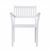 Bradley Slatted Outdoor Patio Stacking Armchair - White V1806 #2