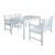 Bradley Traditional Outdoor 4-Piece Wood Patio Dining Set with 4-foot Bench - White V1336SET18