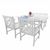 Bradley Traditional Outdoor 4-Piece Wood Patio Dining Set with 4-foot Bench - White V1337SET24 #2