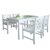 Bradley Traditional Outdoor 5-Piece Wood Patio Dining Set - White V1336SET16