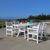 Bradley Traditional Outdoor 5-Piece Wood Patio Dining Set - White V1337SET14 #2