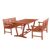 Malibu Outdoor 3-Piece Wood Patio Extendable Table Dining Set V232SET47