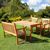 Malibu Outdoor 4-Piece Wood Patio Dining Set with 4-foot Bench and Chairs V98SET37 #2