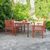 Malibu Outdoor 4-Piece Wood Patio Rectangular Table Dining Set V98SET75 #2