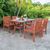 Malibu Outdoor 5-Piece Wood Patio Curvy Legs Table Dining Set V189SET45 #2