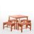 Malibu Outdoor 5-Piece Wood Patio Dining Set with Backless Chairs V1104SET16