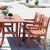Malibu Outdoor 5-Piece Wood Patio Dining Set with Curvy Leg Table V189SET18 #7