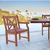Malibu Outdoor 5-Piece Wood Patio Dining Set with Curvy Leg Table V189SET6 #5