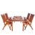 Malibu Outdoor 5-Piece Wood Patio Dining Set with Reclining Chairs V98SET20