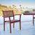 Malibu Outdoor 5-Piece Wood Patio Dining Set with Stacking Chairs V187SET3 #5