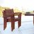 Malibu Outdoor 5-Piece Wood Patio Dining Set with Stacking Chairs V98SET9 #5