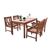 Malibu Outdoor 5-Piece Wood Patio Dining Set V98SET44