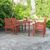 Malibu Outdoor 5-Piece Wood Patio Rectangular Table Dining Set V98SET71 #2